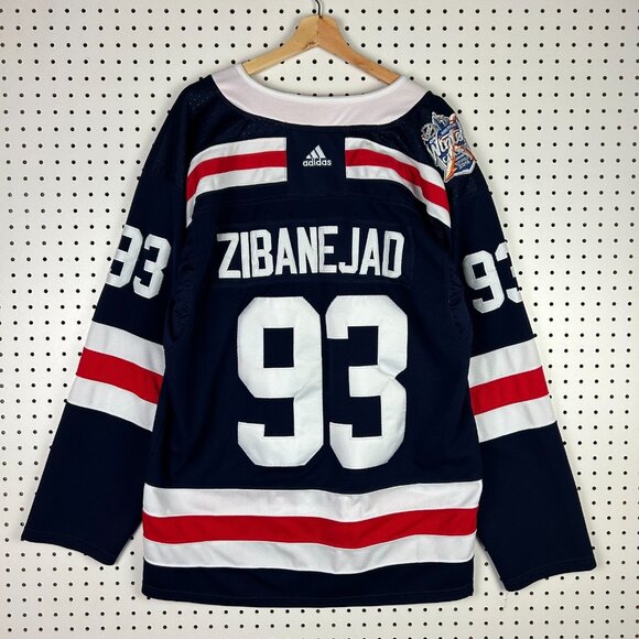 Mike Zibanejad Rangers Jersey Size 54 NHL Hockey Adidas New York Winter Classic - Picture 1 of 8